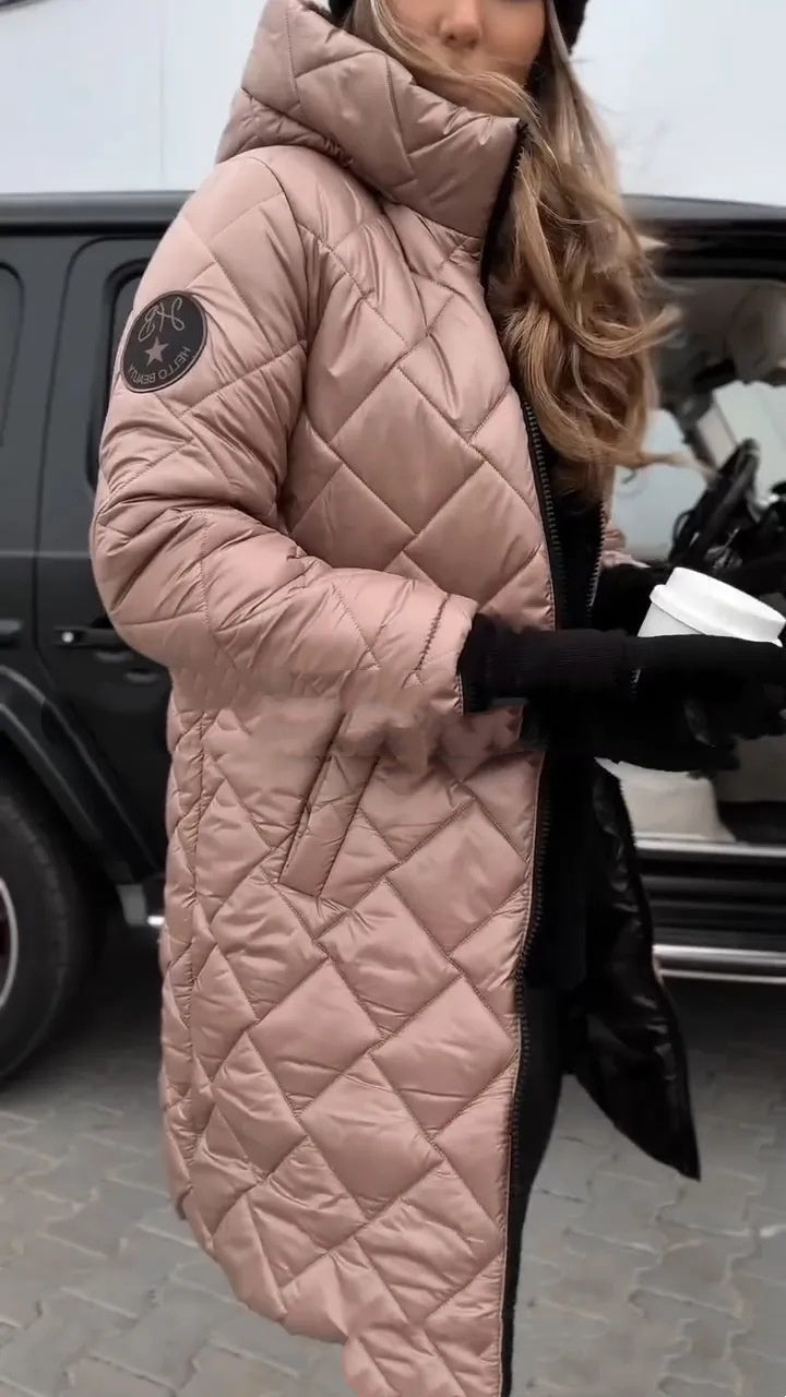 Veste Femme Courte Matelassée à Capuche Chaude