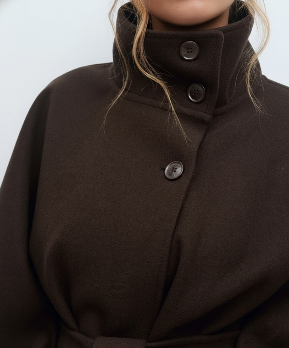 Manteau Femme Chic d’Hiver avec Ceinture