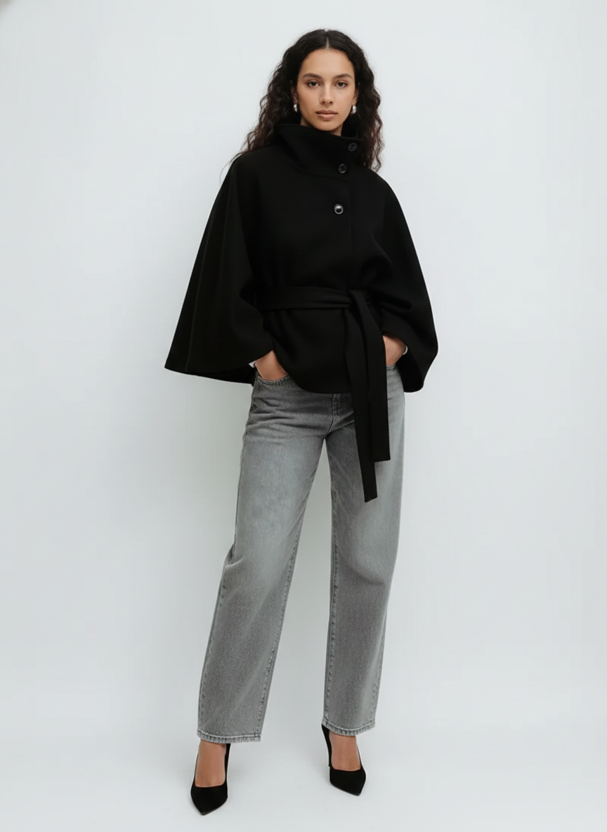 Manteau Femme Chic d’Hiver avec Ceinture