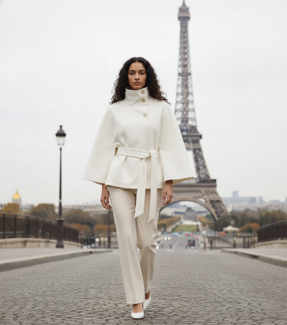 Manteau Femme Chic d’Hiver avec Ceinture