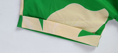 Robe Chemise Femme Longue Imprimée Taille Haute