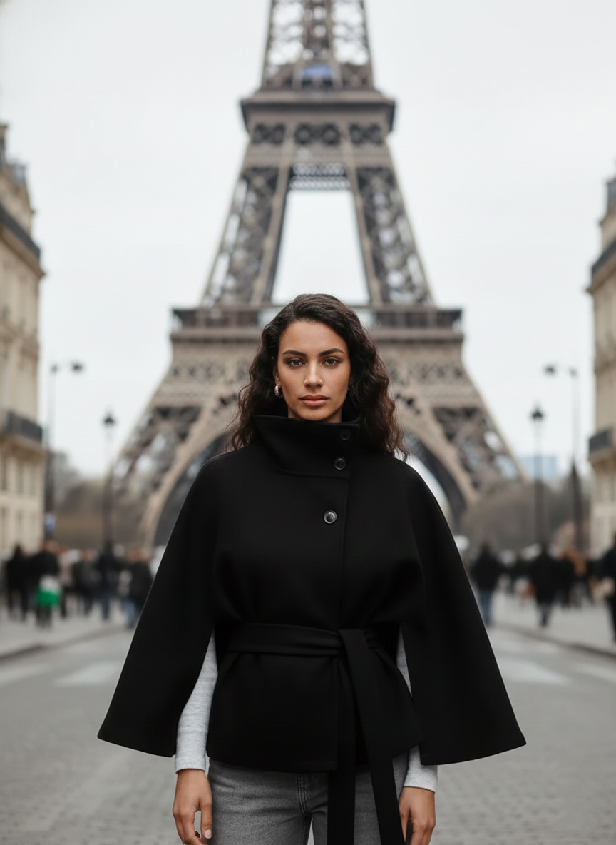 Manteau Femme Chic d’Hiver avec Ceinture