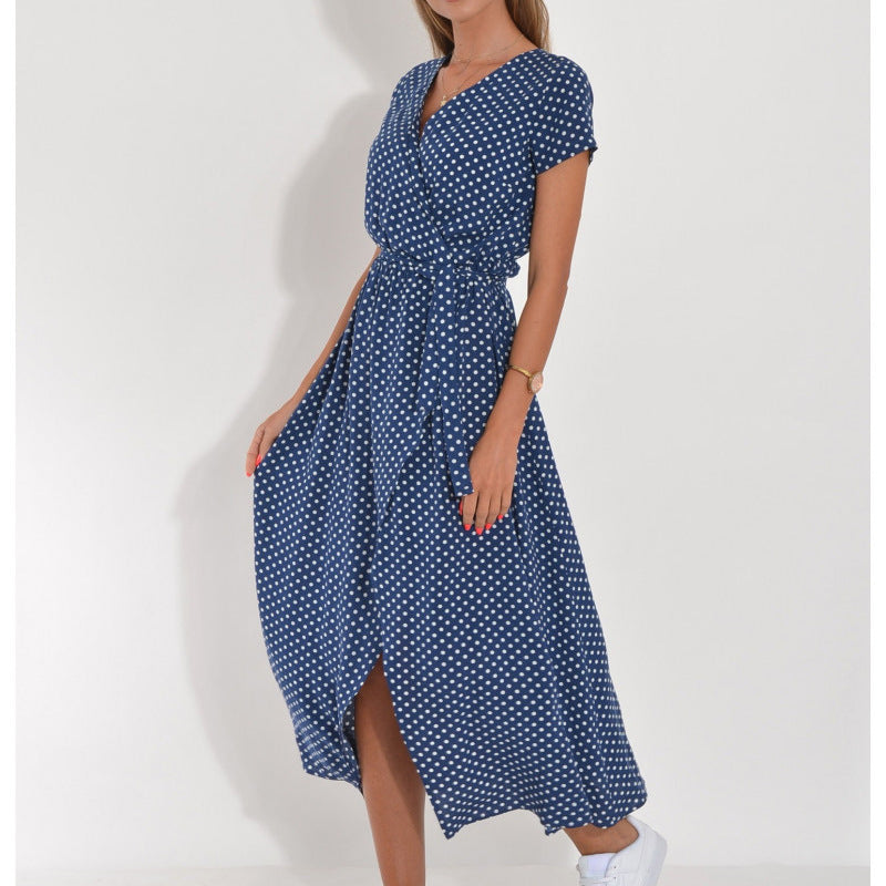 Robe de Plage Femme Imprimée Longue Fluide