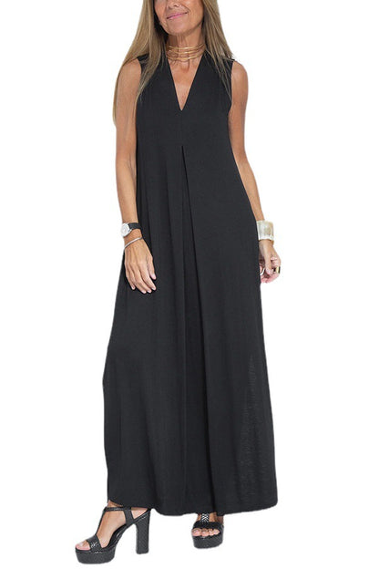Ensemble Femme Robe Longue & Cardigan Fluide Col V
