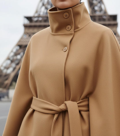 Manteau Femme Chic d’Hiver avec Ceinture