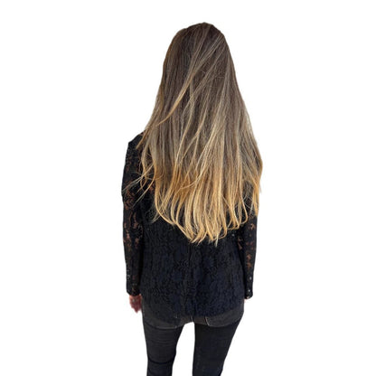 Blazer Femme en Dentelle Élégant Manches Longues