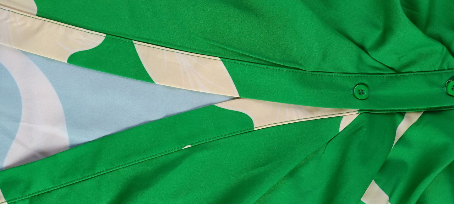 Robe Chemise Femme Longue Imprimée Taille Haute