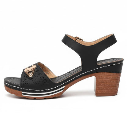 Sandales Femme à Talon Épais Confort Été